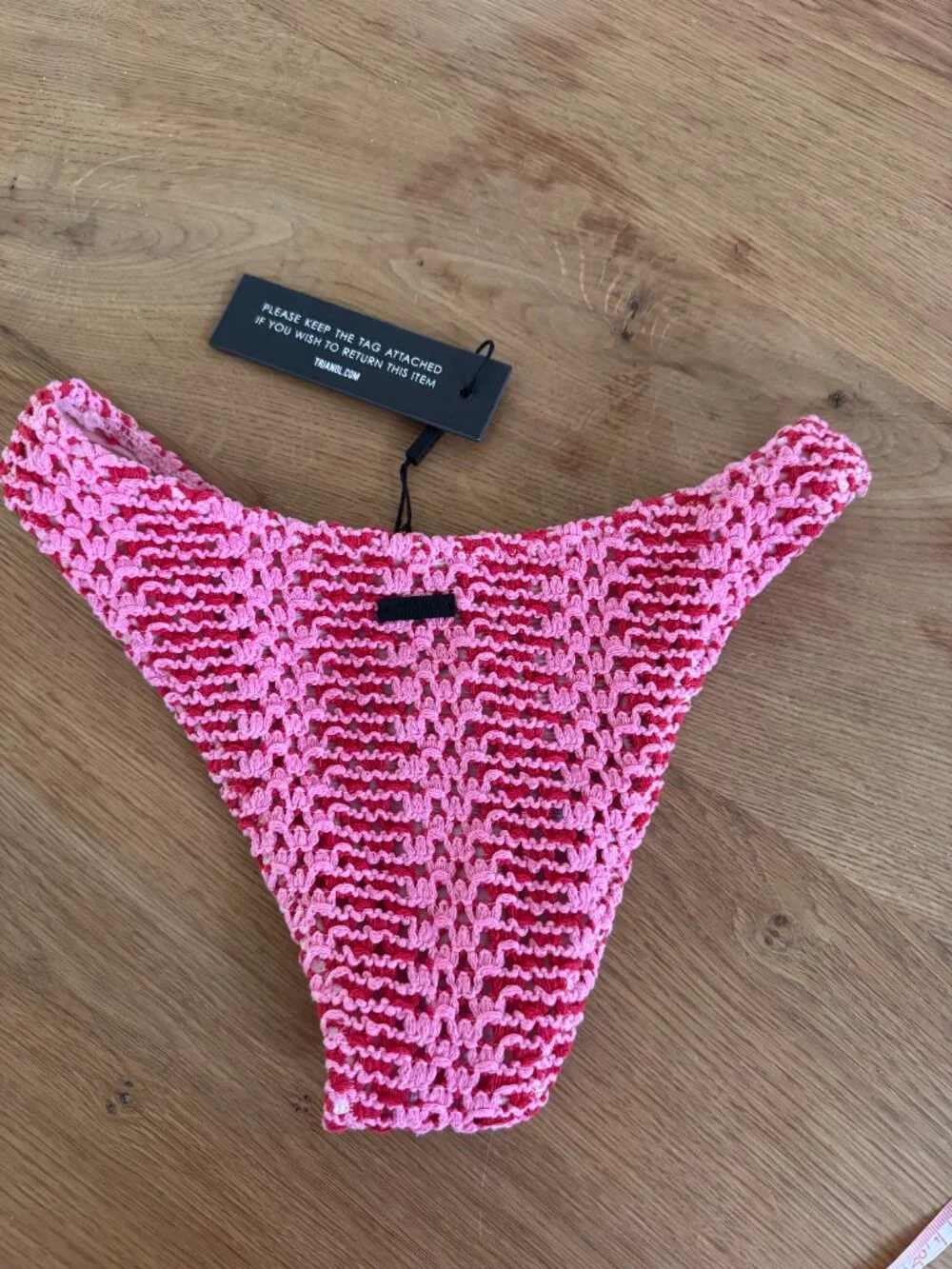 Triangl Maia Alina Crochet Bikini Bottom — Pink | XXS | Cheeky | NWT